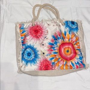 Flower tote bag